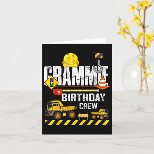 Grammie Birthday Crew Bau Grabbagger Party Karte (Gelbe Blume)