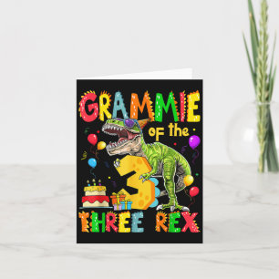 Grammie der drei Rex 3. Geburtstag Boy Dinosaurier Karte