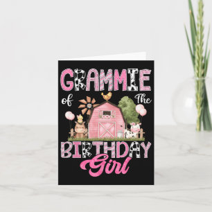 Grammie der Geburtstagskinder-Farm Kuh Rosa 1. Bir Karte