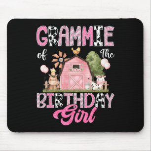 Grammie der Geburtstagskinder-Farm Kuh Rosa 1. Bir Mousepad