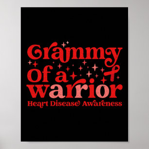 Grammie eines Warrior Herzerkrankungen Bewusstsein Poster