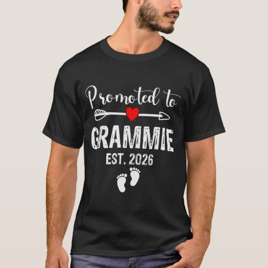 Grammie Est 2026 Promoted To Grammie 2026 For Gram T-Shirt (Vorderseite)