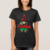 Grammie Gnome Buffalo Plaid Matching Family Christ T-Shirt (Vorderseite)