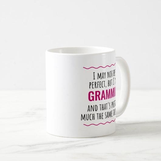 Grammie Grandma Großmutter-Geschenk Kaffeetasse (VorderseiteRechts)