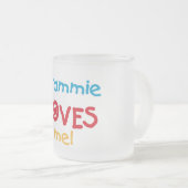 Grammie Lieben Me T - Shirt und Geschenke Mattglastasse (VorderseiteRechts)