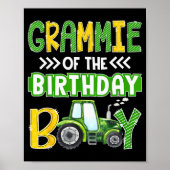 Grammie Of The Birthday Boy Tractors Farm Trucks F Poster (Vorne)