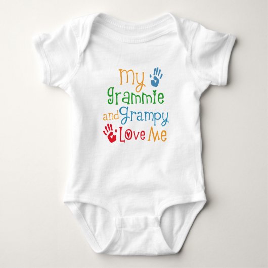 Grammie und Grampy Liebe ich Baby-Geschenk Baby Strampler (Vorderseite)