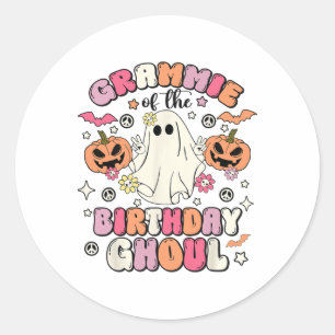 Grammie vom Geburtstag Ghoul Groovy Halloween Gho Runder Aufkleber