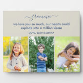 Grammie Wir Liebe Sie Gedicht 3 Foto Stone und Bla Fotoplatte (Vorderseite)