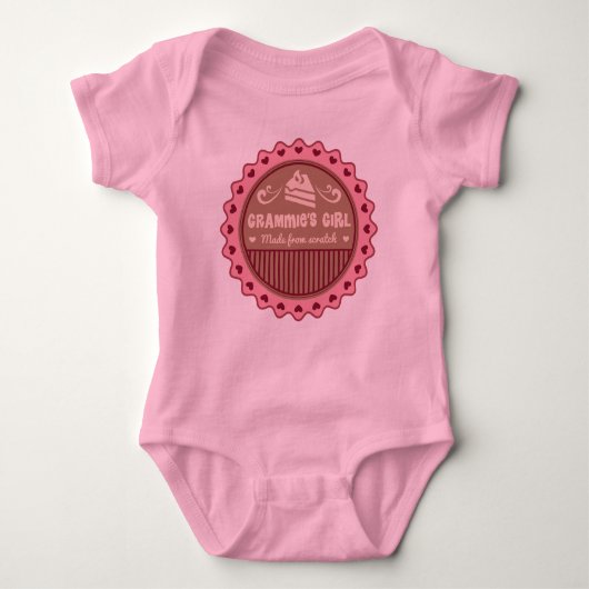 Grammies Girl made from Scratch Funny Baby Strampler (Vorderseite)