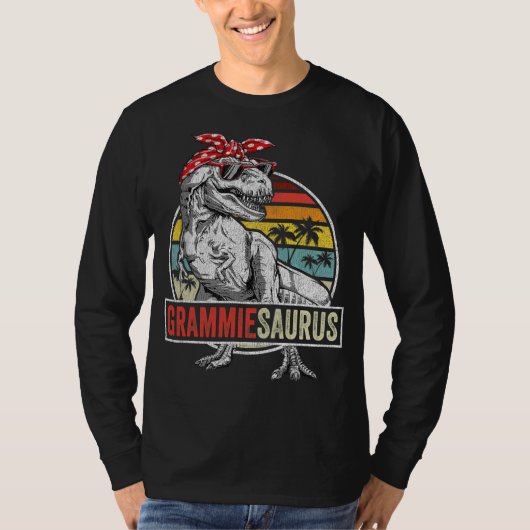 Grammiesaurus T Rex Dinosaur Grammie Saurus Family T-Shirt (Vorderseite)