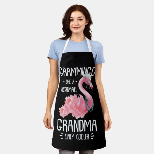 Grammingo Flamingo Liebe Grandma Granny Großmutter Schürze (Getragen)