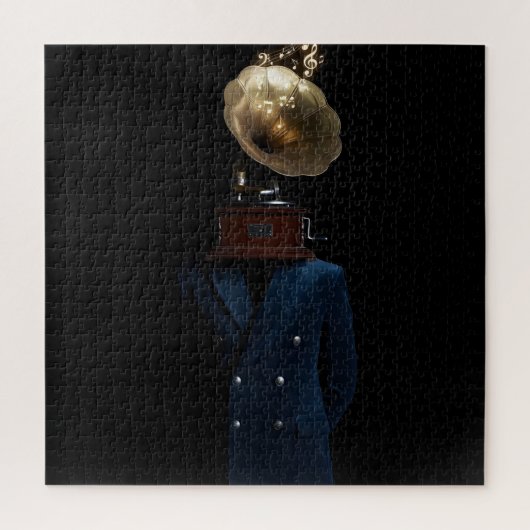 Grammofon-Kopf Gentleman Puzzle (Vertikal)