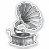 Grammophon Aufkleber (Vorderseite)
