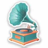 Grammophon Aufkleber (Vorderseite)
