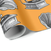 Grammophon Geschenkpapier (Rolleneckpunkt)