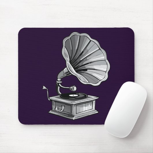 Grammophon Mousepad (Mit Mouse)