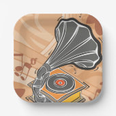 Grammophon Pappteller (Vorderseite)