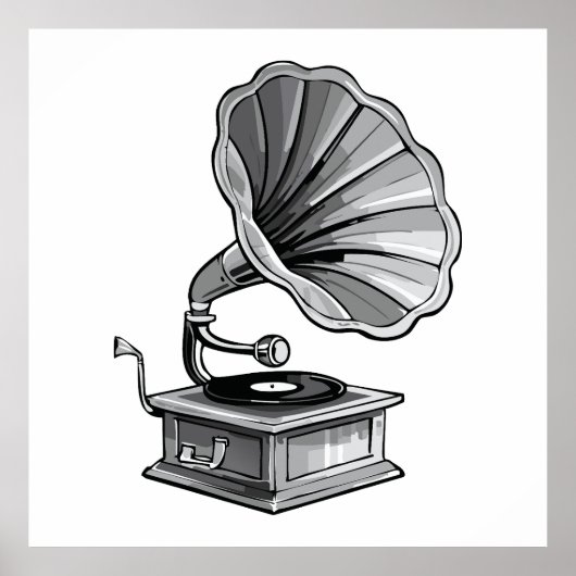 Grammophon Poster (Vorne)