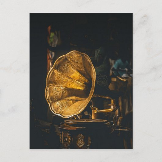 Grammophon Postkarte (Vorderseite)