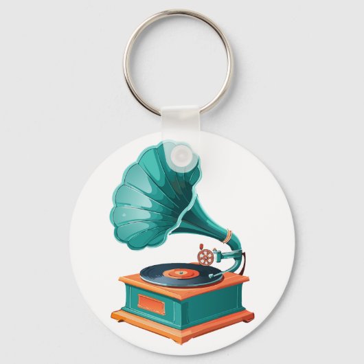 Grammophon Schlüsselanhänger (Vorderseite)