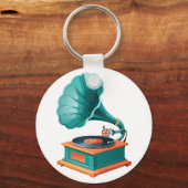 Grammophon Schlüsselanhänger (Vorderseite)