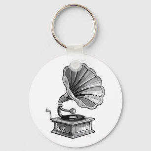 Grammophon Schlüsselanhänger