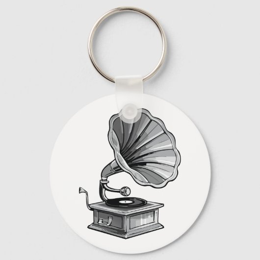 Grammophon Schlüsselanhänger (Vorderseite)