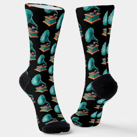 Grammophon Socken (Gewinkelt)