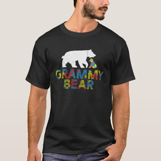 Grammy Bear Autism Awareness Gift Proud Autism T-Shirt (Vorderseite)