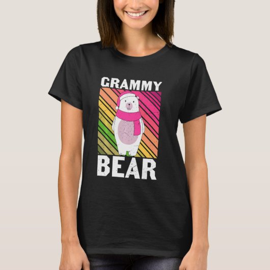 Grammy Bear Niedlich Großmutter Oma Snowman Graph T-Shirt (Vorderseite)