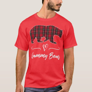 Grammy Bear Red Tartan Kariert Heart Fun Oma Gif T-Shirt