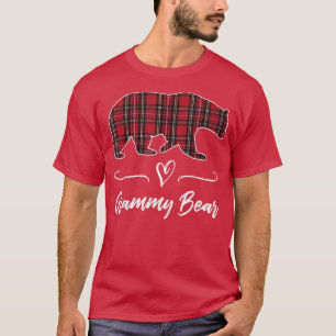 Grammy Bear Red Tartan Kariert Heart Fun Oma Gif T-Shirt