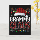 Grammy Claus Christmas Lights Pajama Family Matchi Karte (Gelbe Blume)