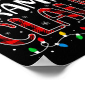 Grammy Claus Christmas Lights Pajama Family Matchi Poster (Ecke)