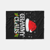 Grammy Claus Christmas Lights Santa Pajama Family Fleecedecke (Vorderseite (Horizontal))