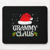 Grammy Claus Christmas Lights Santa Pajama Family Mousepad (Vorne)