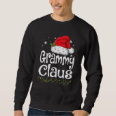 Grammy Claus Christmas Pajama Familie Matching Xma Sweatshirt (Vorderseite)