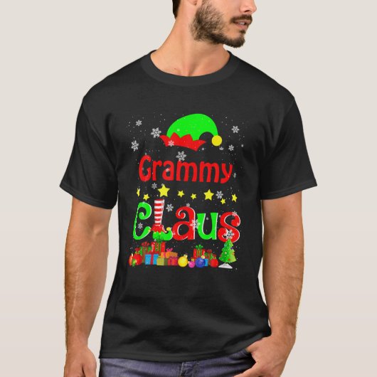 Grammy Claus Funny Christmas Elf Lover Matching Fa T-Shirt (Vorderseite)