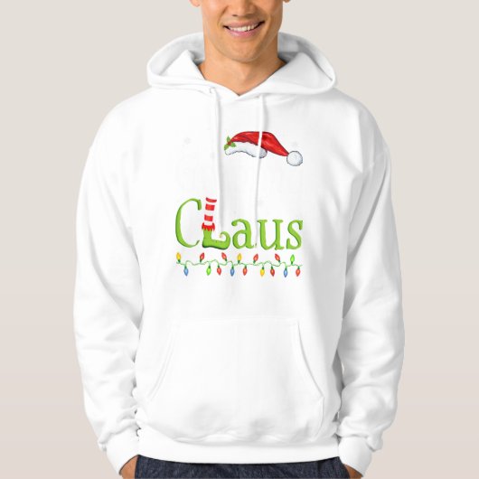 Grammy Claus Funny Family Santa Pajamas Hoodie (Vorderseite)