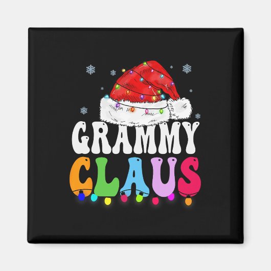 Grammy Claus Funny Xmas Familie Matching Oma Ch Magnet (Vorne)