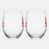 Grammy Claus Humorous  Weinglas Ohne Stiel (Links)