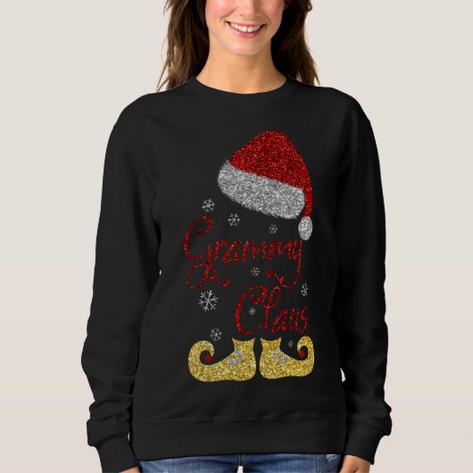 Grammy Claus Matching Weihnachten Weihnachten Weih Sweatshirt (Vorderseite)