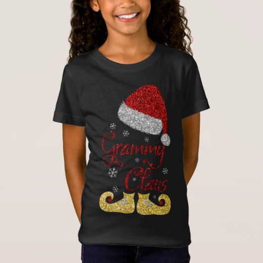 Grammy Claus Matching Weihnachten Weihnachten Weih T-Shirt (Vorderseite)