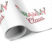 Grammy Claus Weihnachten Grandma Geschenk Xmas Geschenkpapier (Rolleneckpunkt)