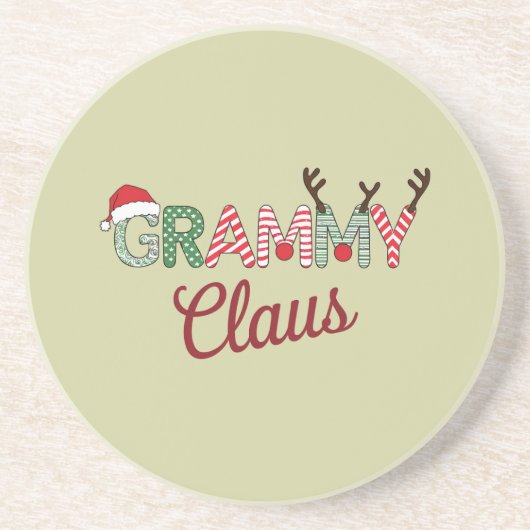Grammy Claus Weihnachten Grandma Geschenk Xmas Getränkeuntersetzer (Vorne)