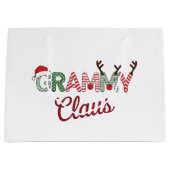 Grammy Claus Weihnachten Grandma Geschenk Xmas Große Geschenktüte (Vorderseite)