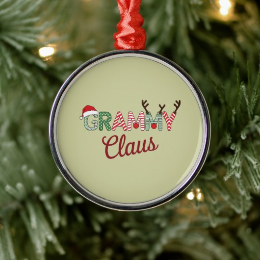 Grammy Claus Weihnachten Grandma Geschenk Xmas Ornament Aus Metall (Baum)