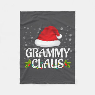 Grammy Claus Weihnachtslichter Santa Pyjama Famili Fleecedecke