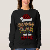 Grammy Claus Weihnachtsmannmütze Weihnachtsmatte F Sweatshirt (Vorderseite)